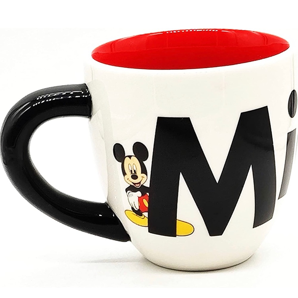 Authenticity Disney Park Mickey Mouse Large Letter Ceramic Mug 16oz